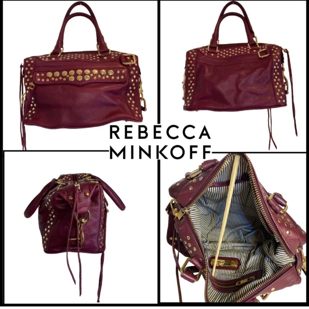REBECCA MINKOFF BURGUNDY DOCTOR SATCHEL BAG